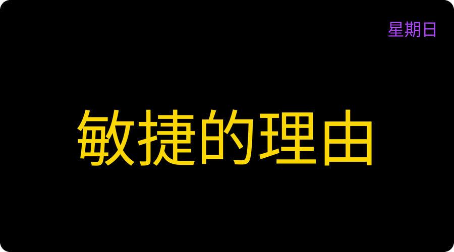 敏捷的理由